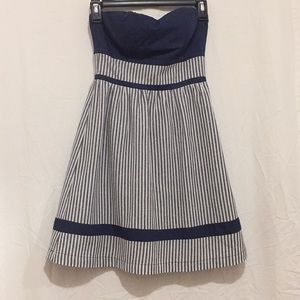 Delia’s size 0 Dress pinstriped lined strapless